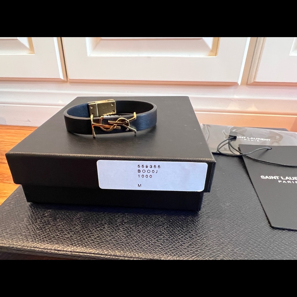Saint Laurent-YSL Leather Opyum Bracelet